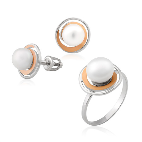 Гарнітур «Перлина» з культивованими перлами