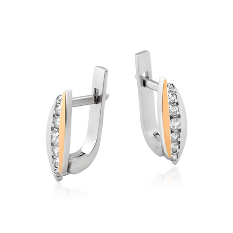 Сережки з фіанітами «Венеція»  Сережки з фіанітами «Венеція»