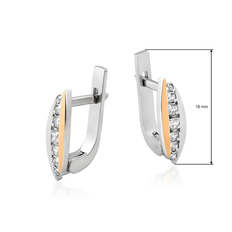 Сережки з фіанітами «Венеція»  Сережки з фіанітами «Венеція»