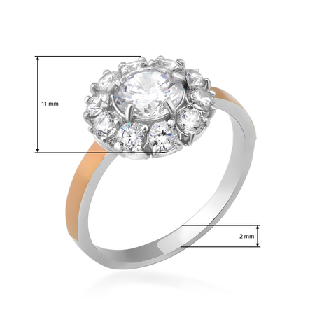 Комплект с золотыми вставками «Ромашка» Комплект с золотыми вставками «Ромашка»