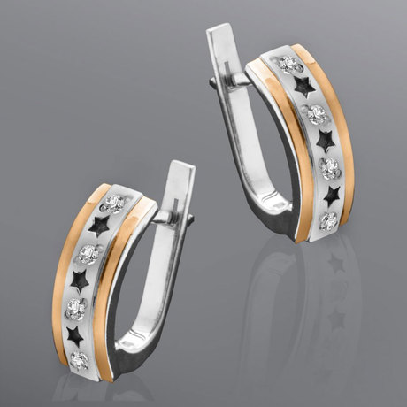 Гарнітур «Зірка» з дрібними фіанітами Гарнітур «Зірка» з дрібними фіанітами