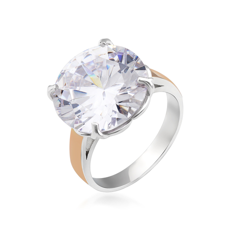 Женское кольцо «Матильда» с крупным цирконом