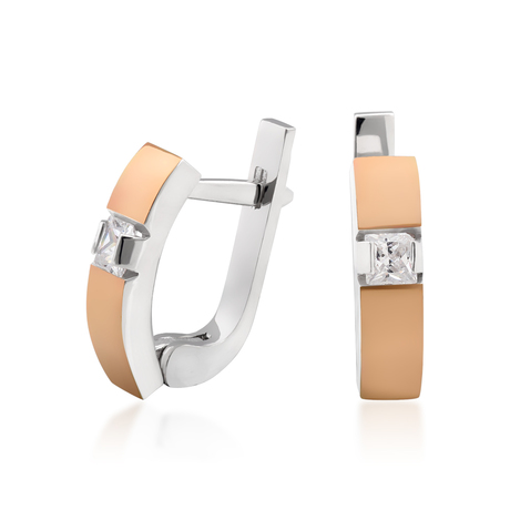 Женские серьги «Классика» из золота и серебра