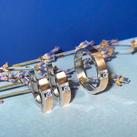 Жіночий набір «Класика» з золота і срібла