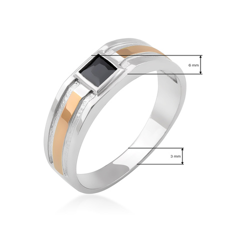 Мужской перстень с цирконием Мужской перстень с цирконием