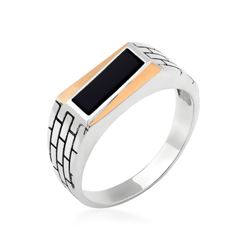 Мужская печатка с ониксом