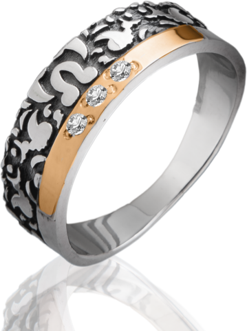 Жіноча каблучка «Камелія» з камінням