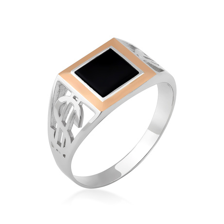 Чоловіча печатка з оніксом «Долар» Чоловіча печатка з оніксом «Долар»