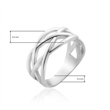 Срібний перстень «Плетіння»