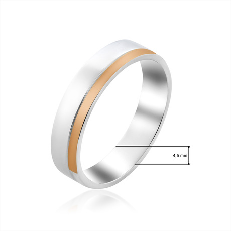 Серебряное кольцо с золотой пластиной Серебряное кольцо с золотой пластиной