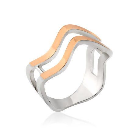 Кольцо из серебра и золота «Болонья»