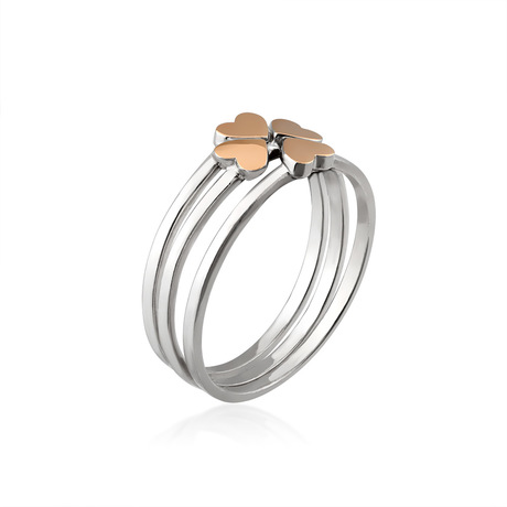 Кольцо «Нежный Клевер» с золотом