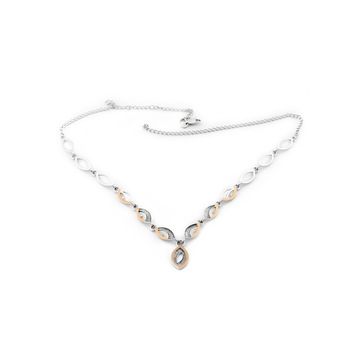 Кольє із золотом та фіанітами "Пелюстки"