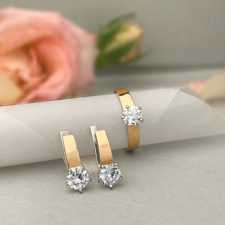 Гарнитур с цирконом «Аманда»