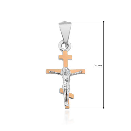 Крест из серебра и золота в классическом стиле Крест из серебра и золота в классическом стиле