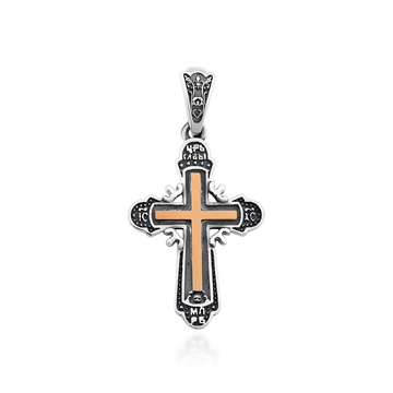 Хрестик з срібла і золота