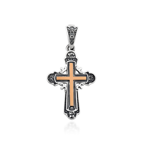 Хрестик з срібла і золота