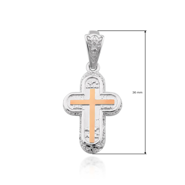 Срібний хрест із золотими пластинами