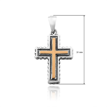 Хрестик з фіанітами