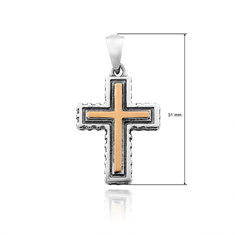 Хрестик з фіанітами