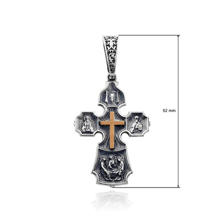 Хрест виготовлений зі срібла і золота