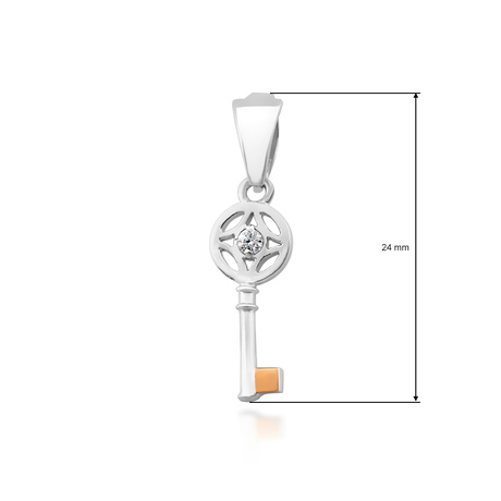 Срібний підвіс з золотом «Ключик»