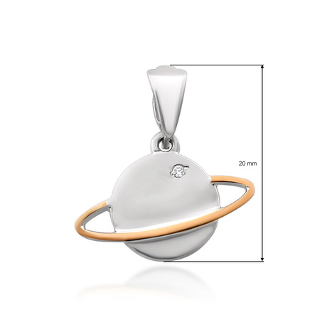 Подвес из серебра и золота «Планета» Подвес из серебра и золота «Планета»