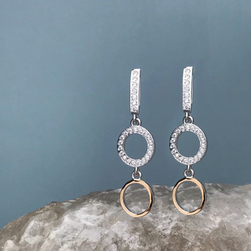 Изысканные серьги с фианитами «Бразилия»