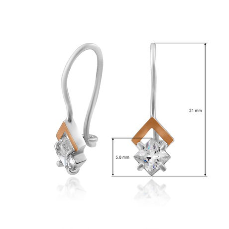 Серьги с фианитами «Марокко» Серьги с фианитами «Марокко»