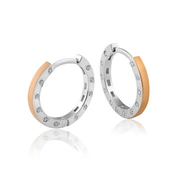 Сережки-конго з фіанітами