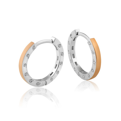 Серьги-конго с фианитами