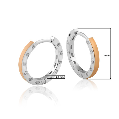 Серьги-конго с фианитами