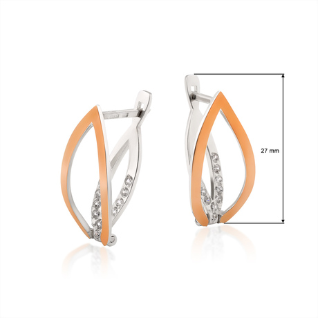 Сережки з фіанітами «Жасмин»