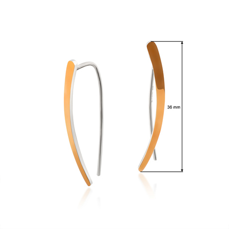 Серьги из серебра и золота «Леонора»