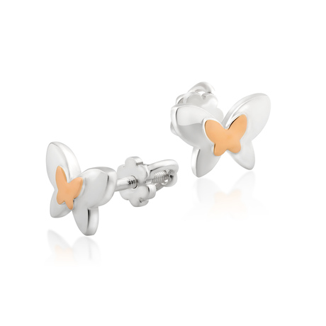 Серьги из серебра и золота «Бабочка» Серьги из серебра и золота «Бабочка»