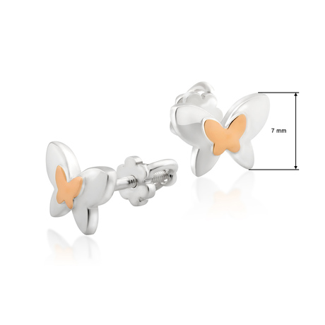 Серьги из серебра и золота «Бабочка» Серьги из серебра и золота «Бабочка»