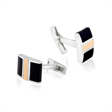 Чоловічі запонки з оніксом