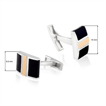 Чоловічі запонки з оніксом